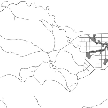 ROAD MAP OF TOZA, PANAMA BY MAPBAKES