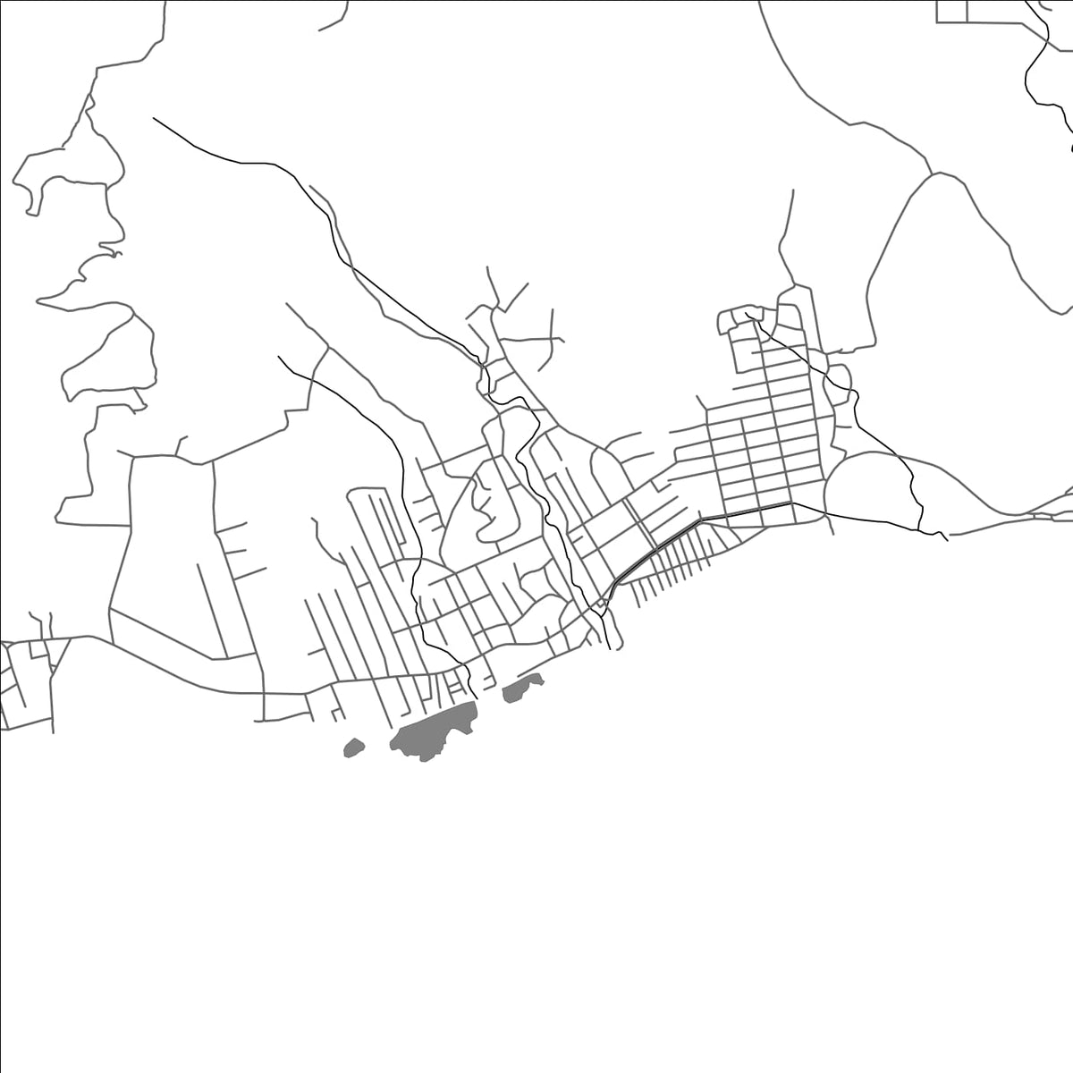 ROAD MAP OF VERACRUZ, PANAMA BY MAPBAKES