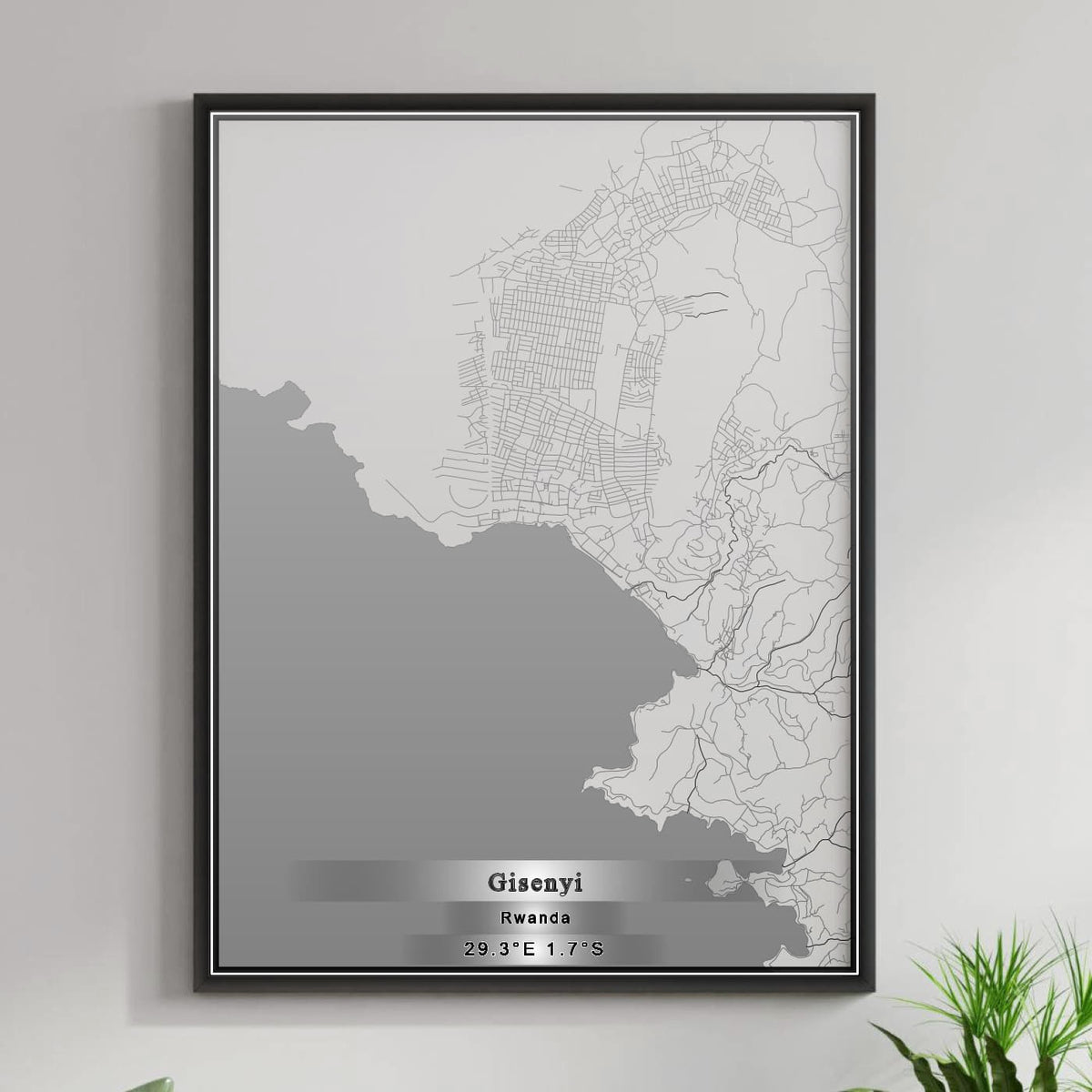 ROAD MAP OF GISENYI, RWANDA BY MAPBAKES