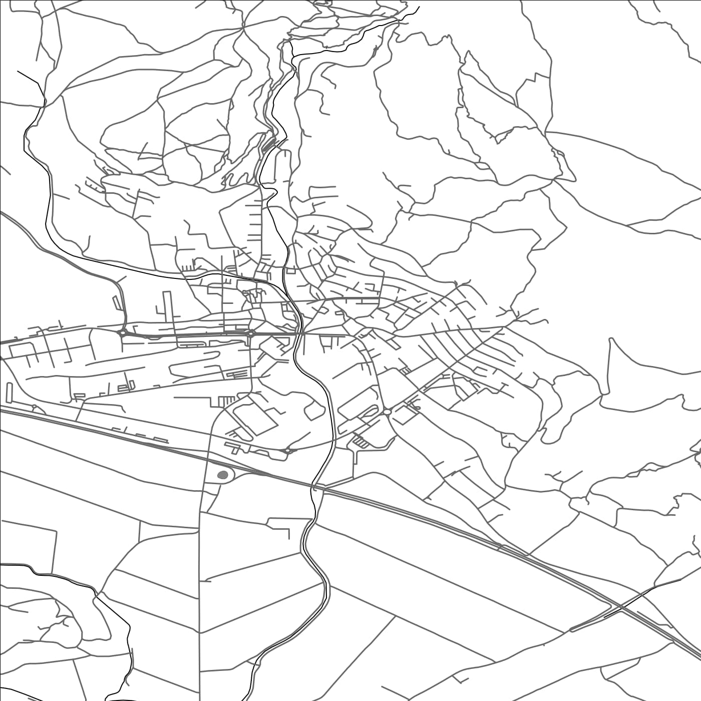 ROAD MAP OF AJDOVŠČINA, SLOVENIA BY MAPBAKES