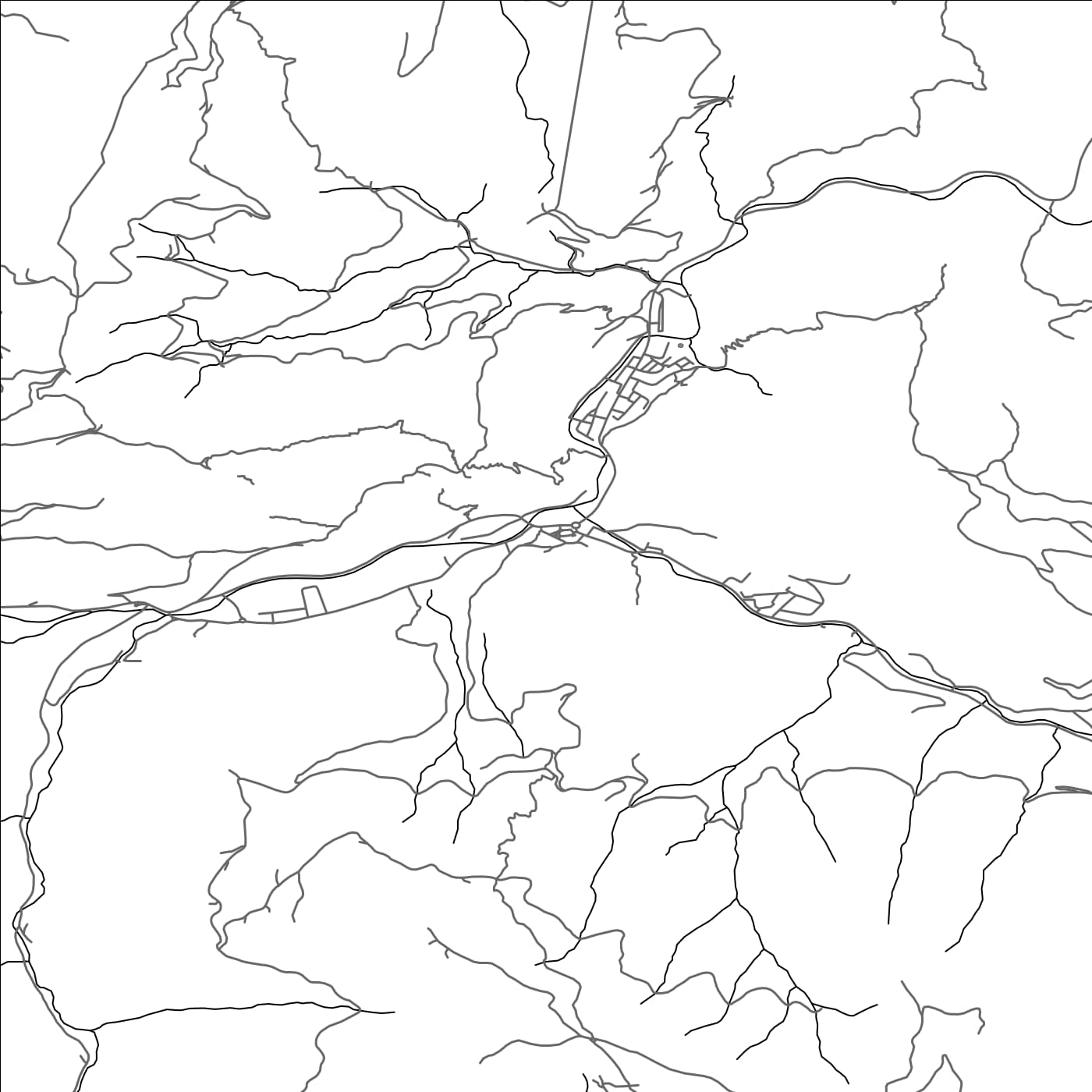 ROAD MAP OF ČRNA NA KOROŠKEM, SLOVENIA BY MAPBAKES