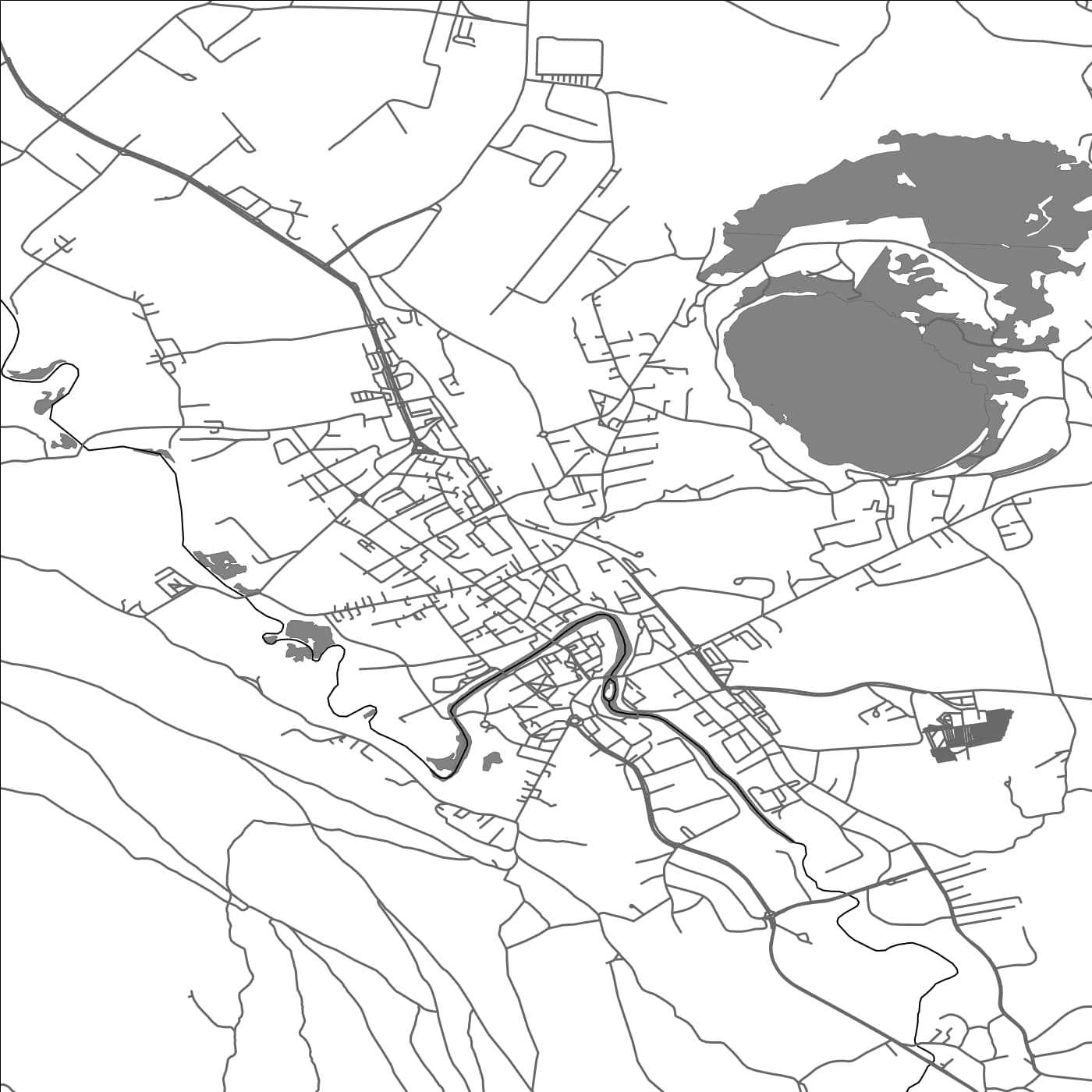 ROAD MAP OF KOČEVJE, SLOVENIA BY MAPBAKES