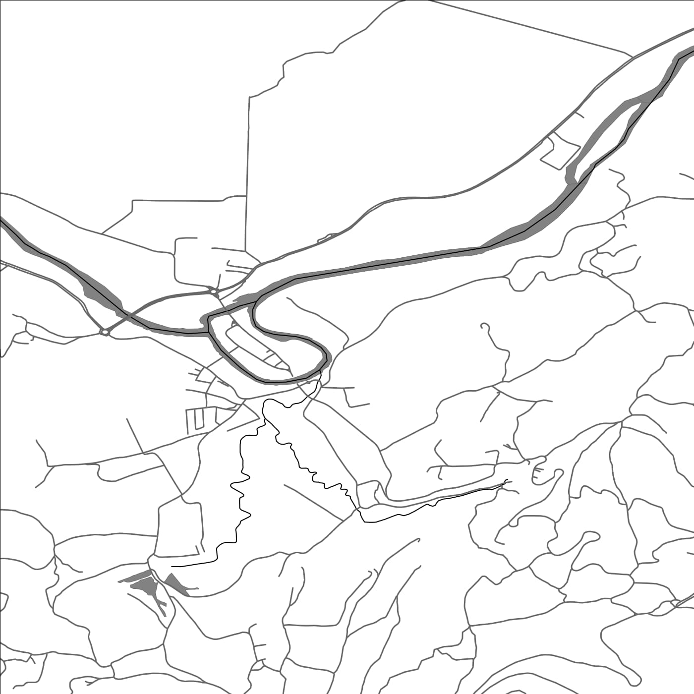 ROAD MAP OF KOSTANJEVICA NA KRKI, SLOVENIA BY MAPBAKES