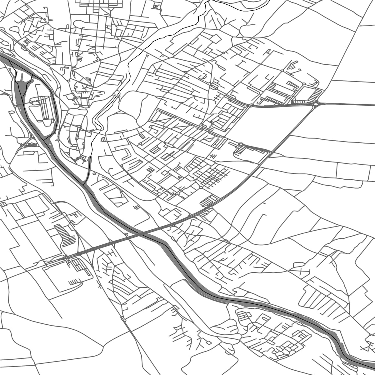 ROAD MAP OF KRANJ, SLOVENIA BY MAPBAKES