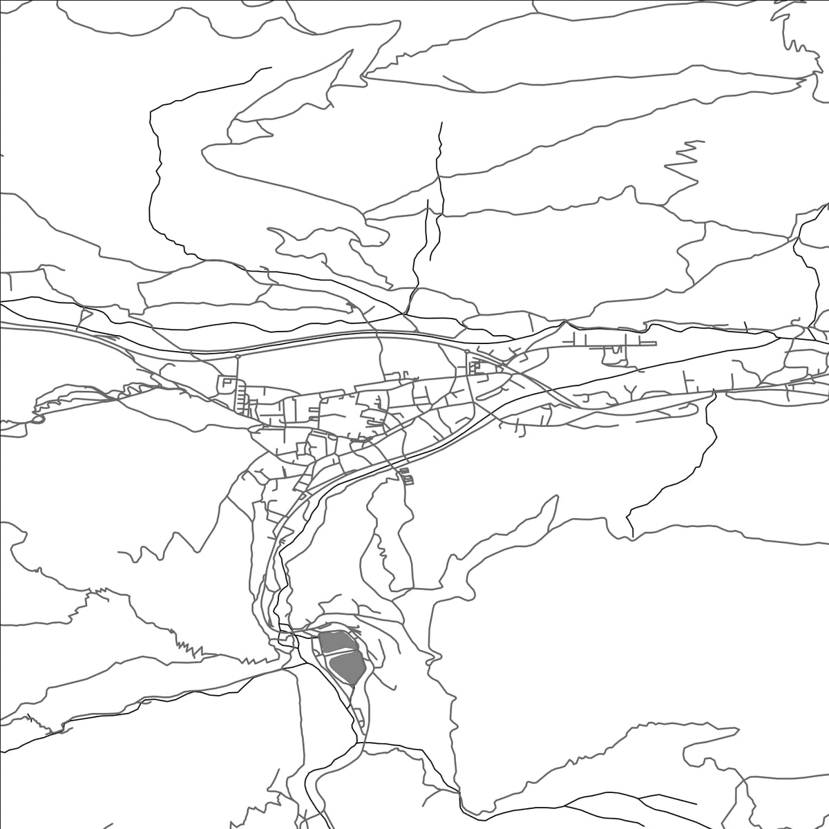 ROAD MAP OF KRANJSKA GORA, SLOVENIA BY MAPBAKES