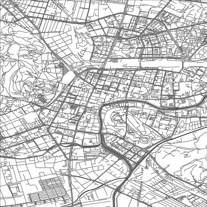 ROAD MAP OF LJUBLJANA, SLOVENIA BY MAPBAKES