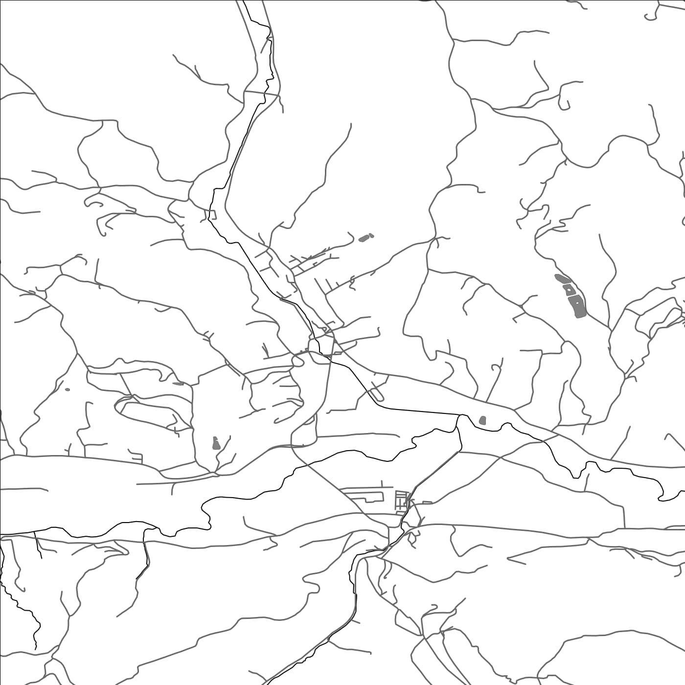 ROAD MAP OF POLJČANE, SLOVENIA BY MAPBAKES