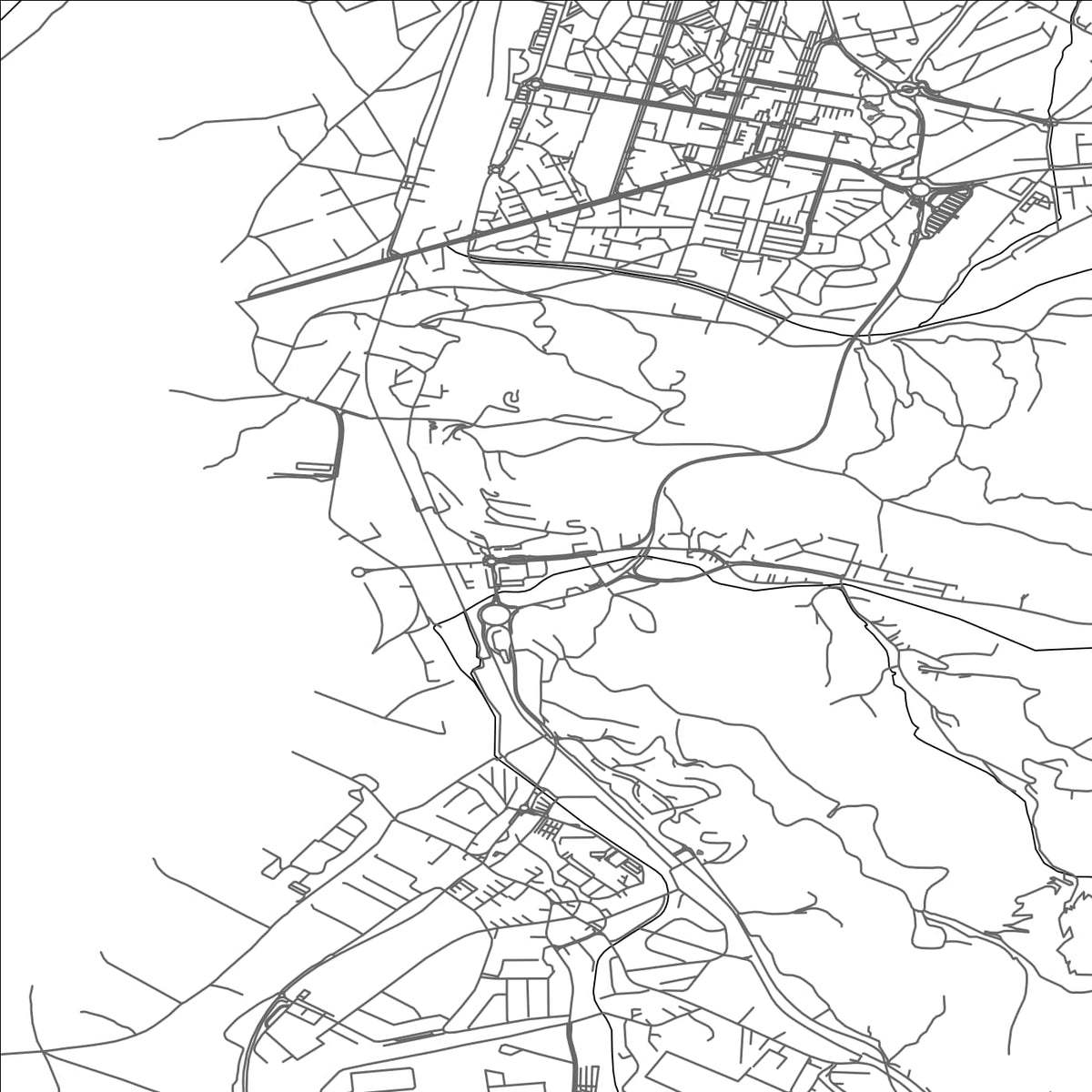 ROAD MAP OF ROŽNA DOLINA, SLOVENIA BY MAPBAKES