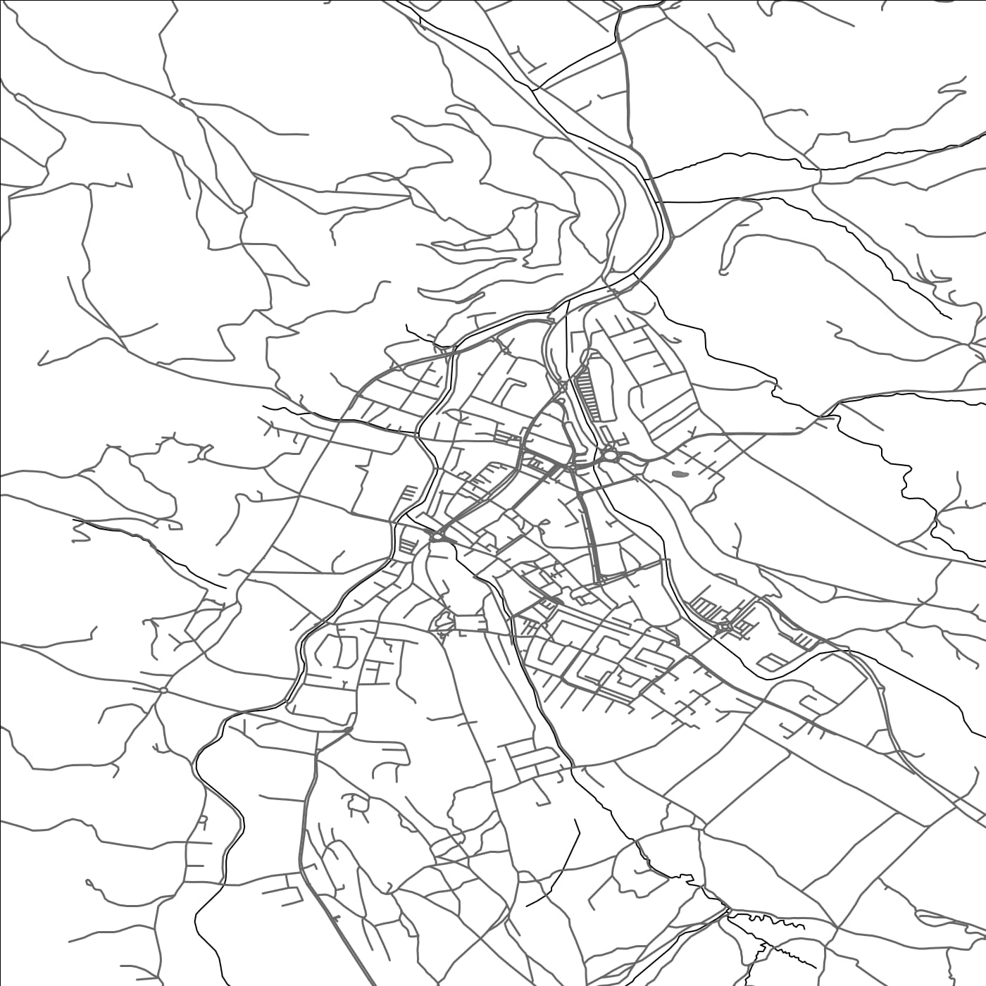 ROAD MAP OF SLOVENJ GRADEC, SLOVENIA BY MAPBAKES