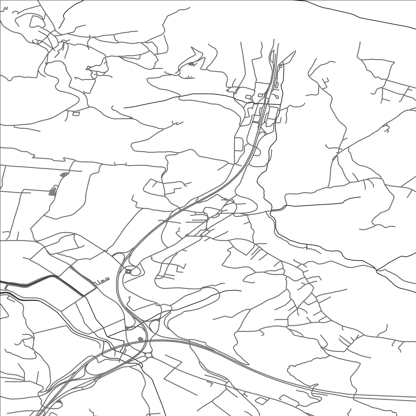 ROAD MAP OF SPODNJE ŠKOFIJE, SLOVENIA BY MAPBAKES