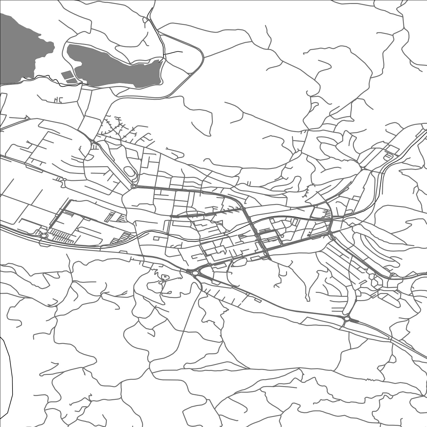 ROAD MAP OF VELENJE, SLOVENIA BY MAPBAKES