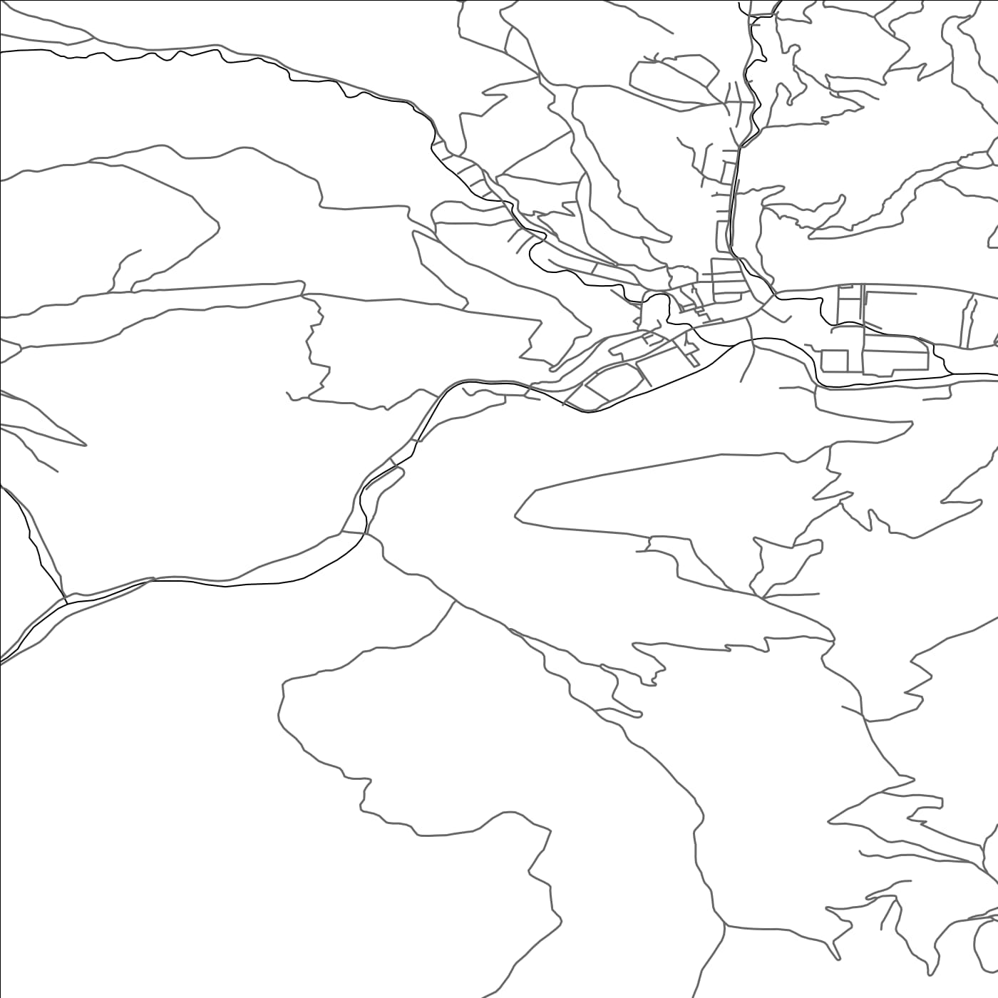 ROAD MAP OF ŽELEZNIKI, SLOVENIA BY MAPBAKES