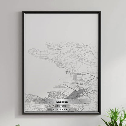 ROAD MAP OF ANKARAN, SLOVENIA BY MAPBAKES