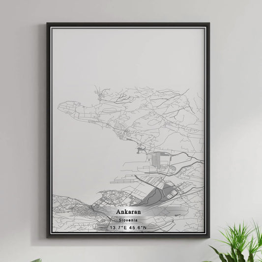 ROAD MAP OF ANKARAN, SLOVENIA BY MAPBAKES