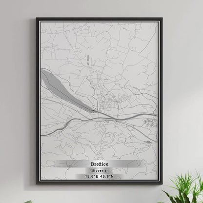 ROAD MAP OF BREŽICE, SLOVENIA BY MAPBAKES