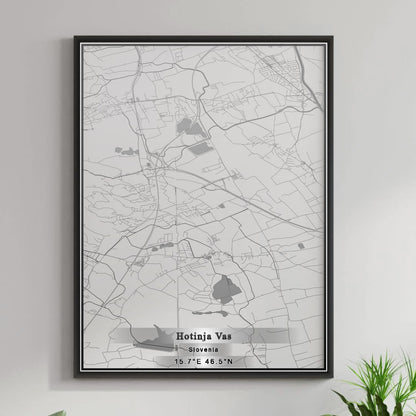 ROAD MAP OF HOTINJA VAS, SLOVENIA BY MAPBAKES