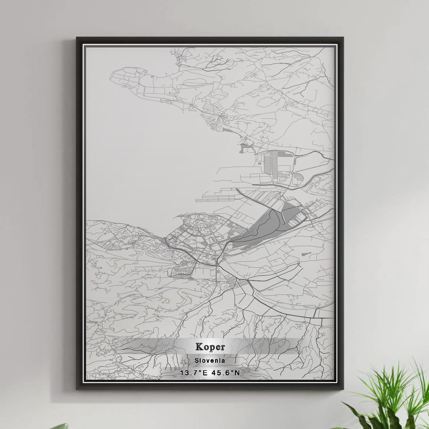 ROAD MAP OF KOPER, SLOVENIA BY MAPBAKES