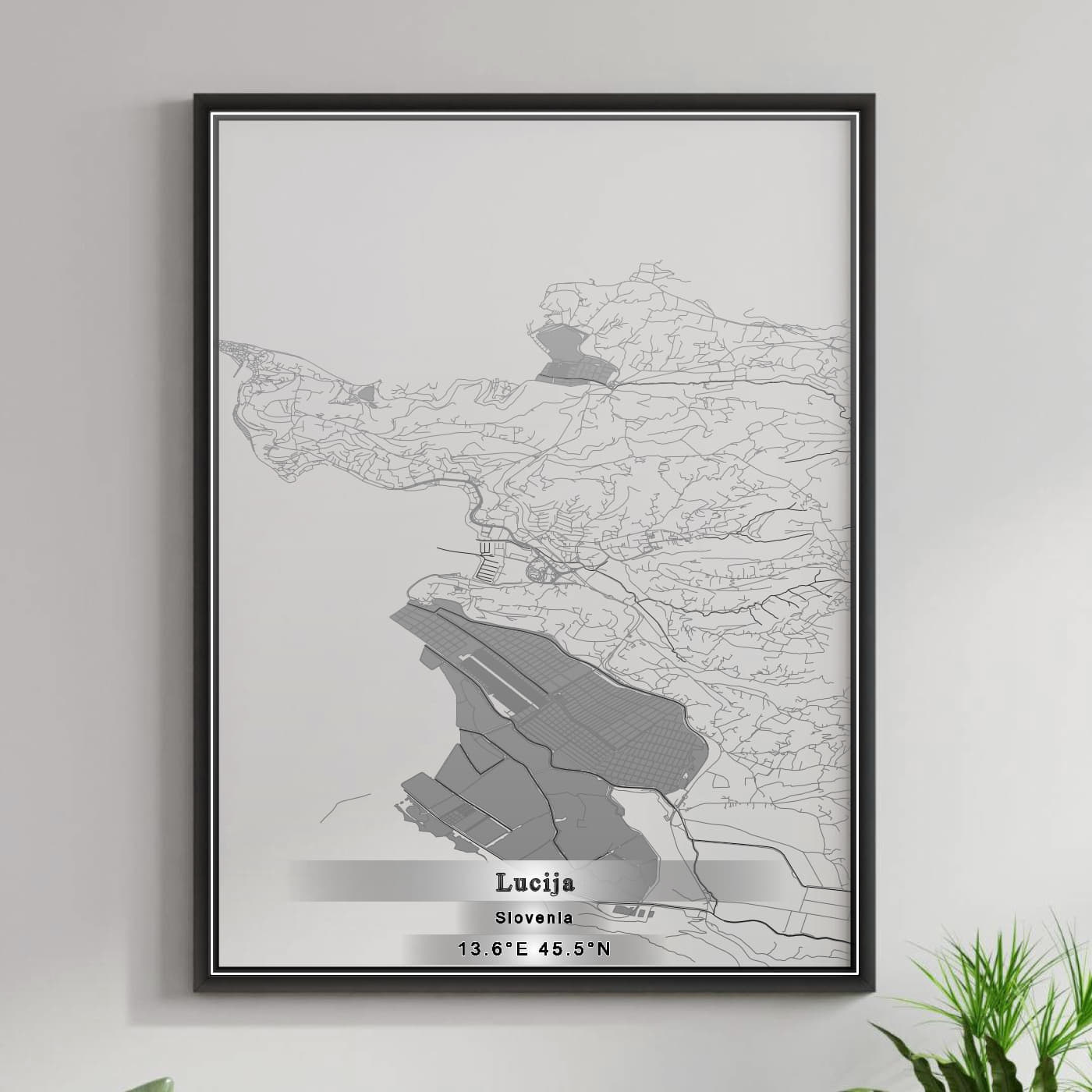 ROAD MAP OF LUCIJA, SLOVENIA BY MAPBAKES