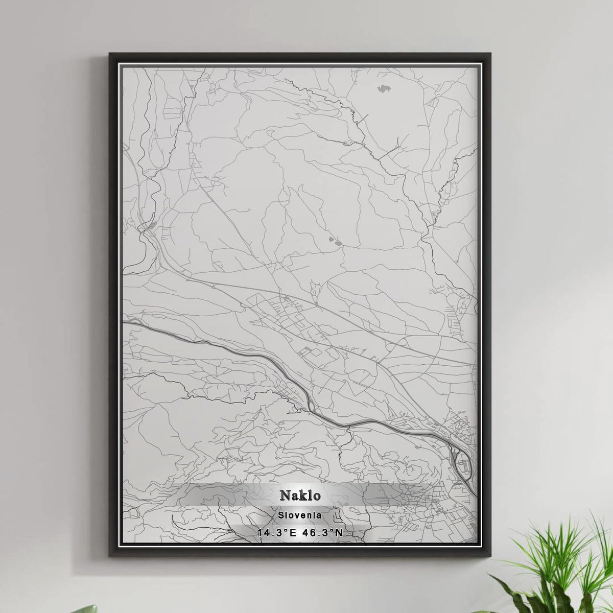 ROAD MAP OF NAKLO, SLOVENIA BY MAPBAKES