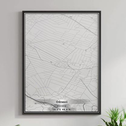 ROAD MAP OF ODRANCI, SLOVENIA BY MAPBAKES