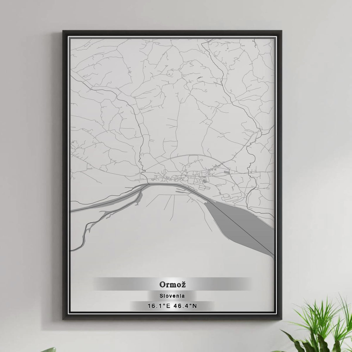 ROAD MAP OF ORMOŽ, SLOVENIA BY MAPBAKES