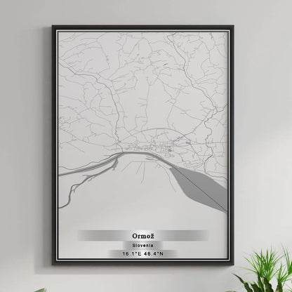 ROAD MAP OF ORMOŽ, SLOVENIA BY MAPBAKES