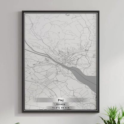 ROAD MAP OF PTUJ, SLOVENIA BY MAPBAKES