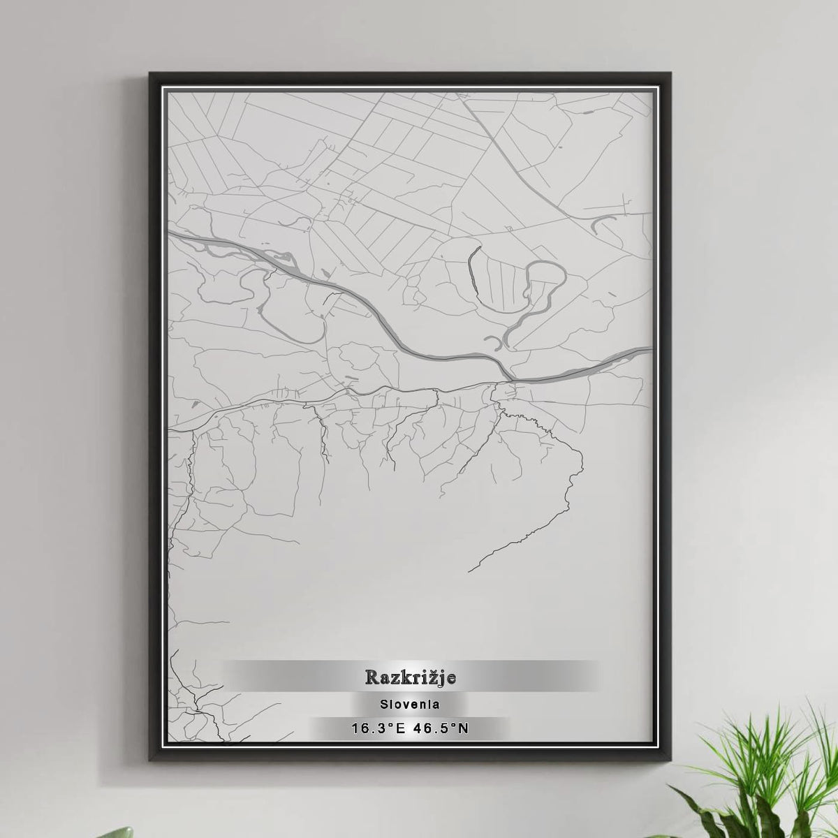 ROAD MAP OF RAZKRIŽJE, SLOVENIA BY MAPBAKES