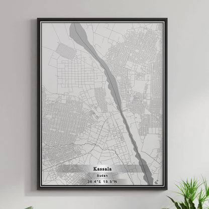 ROAD MAP OF KASSALA, SUDAN BY MAPBAKES