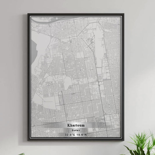 ROAD MAP OF KHARTOUM, SUDAN BY MAPBAKES