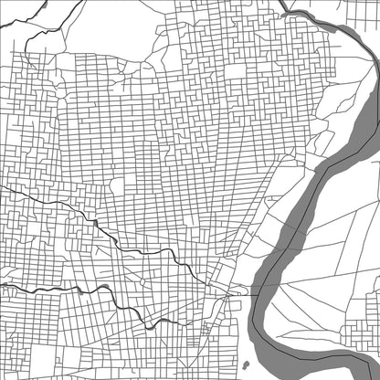 ROAD MAP OF EL GENEINA, SUDAN BY MAPBAKES