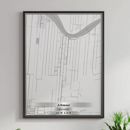 ROAD MAP OF ALKMAAR, SURINAME BY MAPBAKES