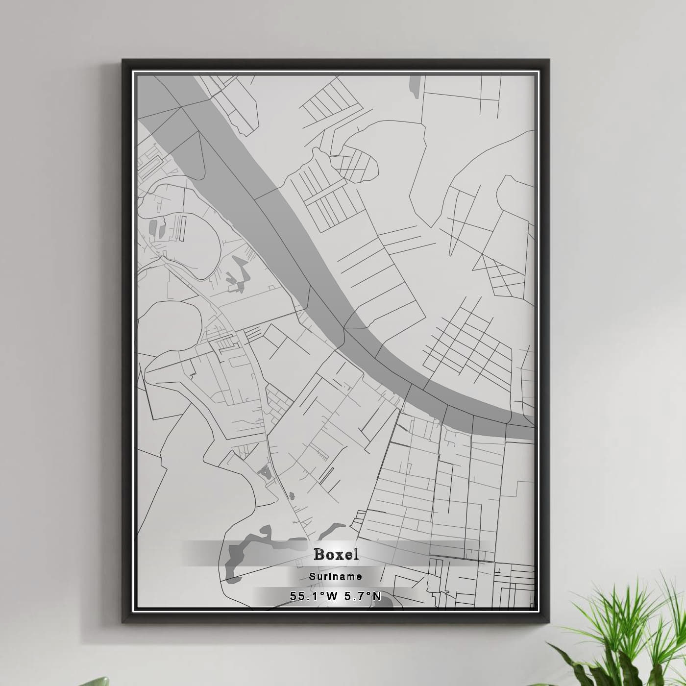 ROAD MAP OF BOXEL, SURINAME BY MAPBAKES