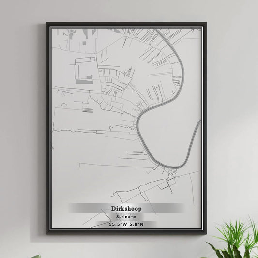 ROAD MAP OF DIRKSHOOP, SURINAME BY MAPBAKES