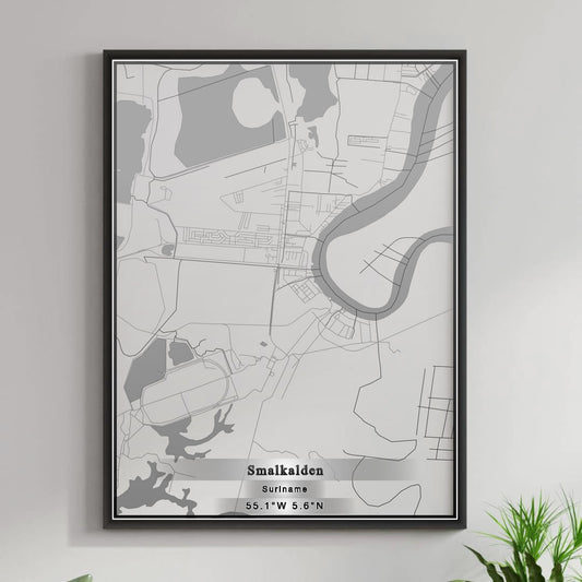 ROAD MAP OF SMALKALDEN, SURINAME BY MAPBAKES
