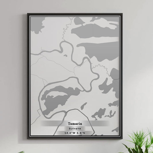 ROAD MAP OF TAMARIN, SURINAME BY MAPBAKES