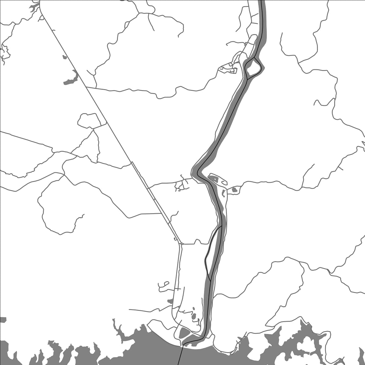 ROAD MAP OF BALIN, SURINAME BY MAPBAKES