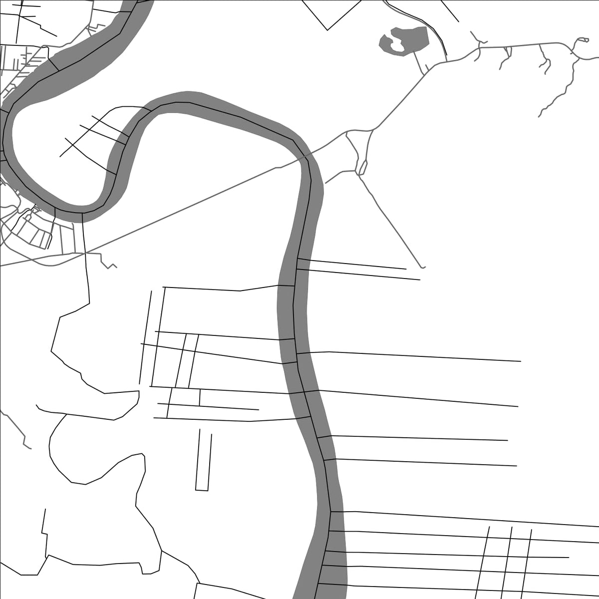 ROAD MAP OF BERENDSLUST, SURINAME BY MAPBAKES