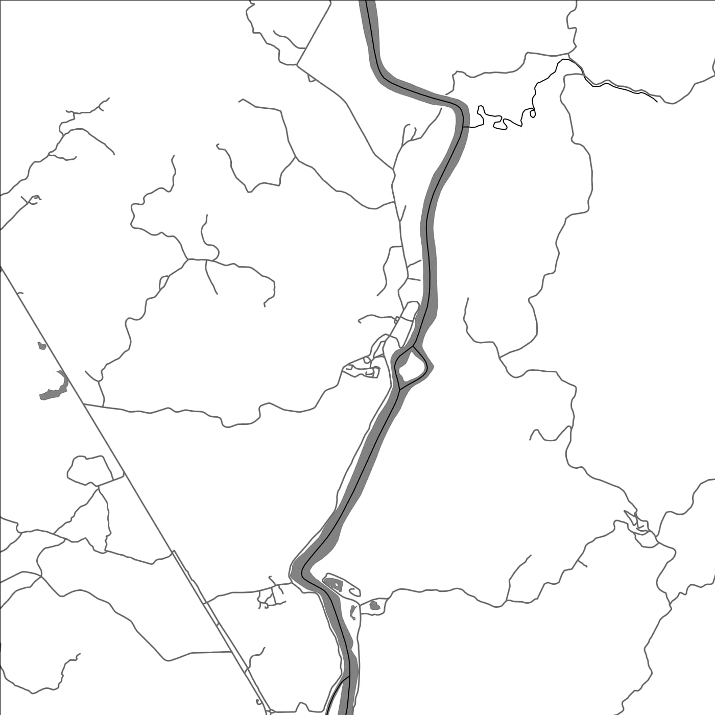 ROAD MAP OF BROKOOONDO, SURINAME BY MAPBAKES