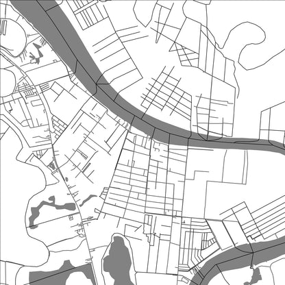 ROAD MAP OF DOMBURG, SURINAME BY MAPBAKES