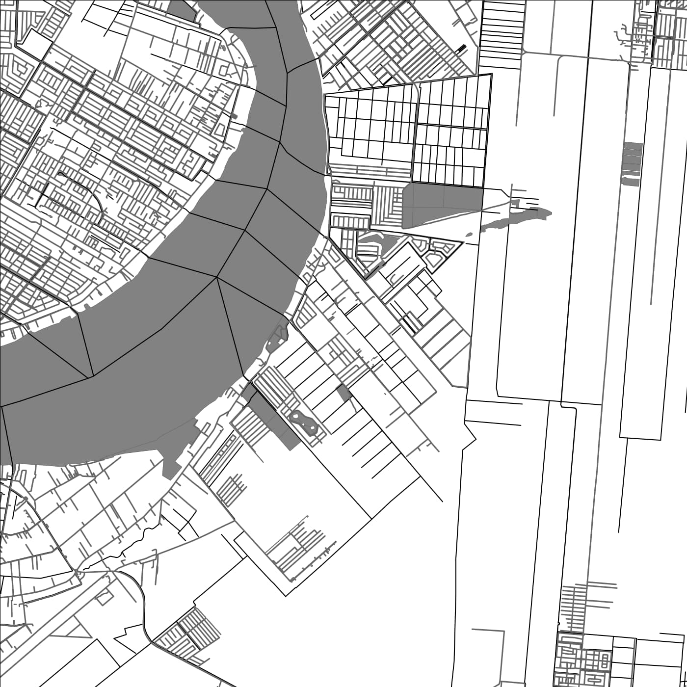 ROAD MAP OF DORDRECHT, SURINAME BY MAPBAKES