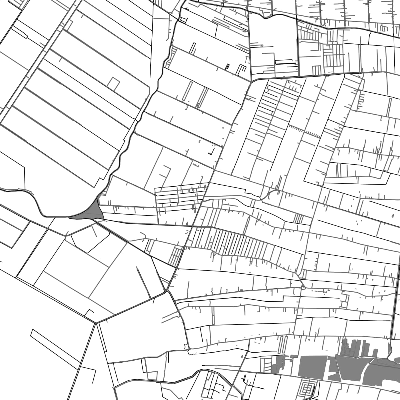 ROAD MAP OF KOEWARASAN, SURINAME BY MAPBAKES