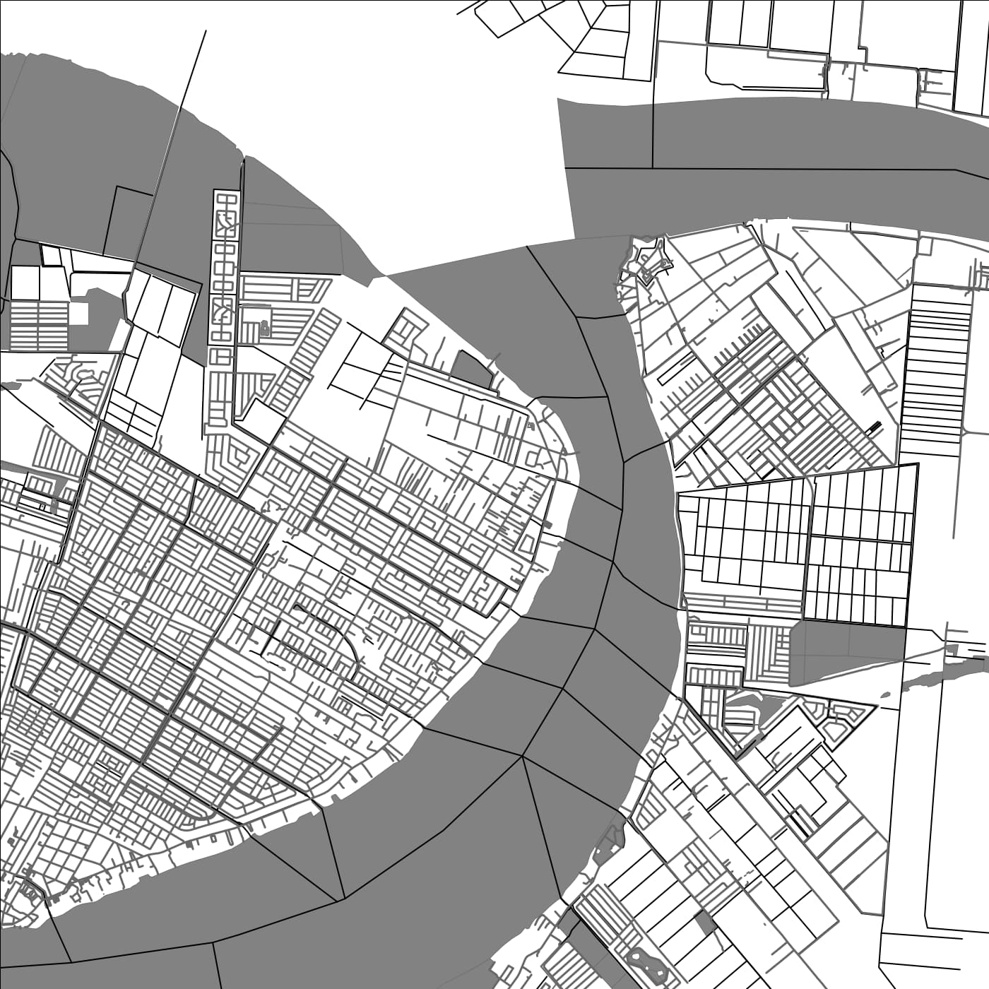 ROAD MAP OF LEONSBERG, SURINAME BY MAPBAKES