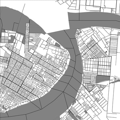 ROAD MAP OF LEONSBERG, SURINAME BY MAPBAKES