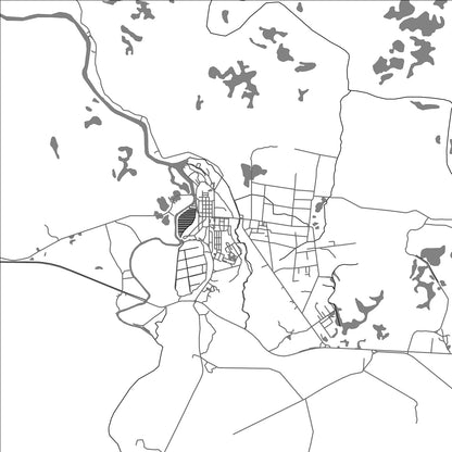 ROAD MAP OF MOENGO, SURINAME BY MAPBAKES