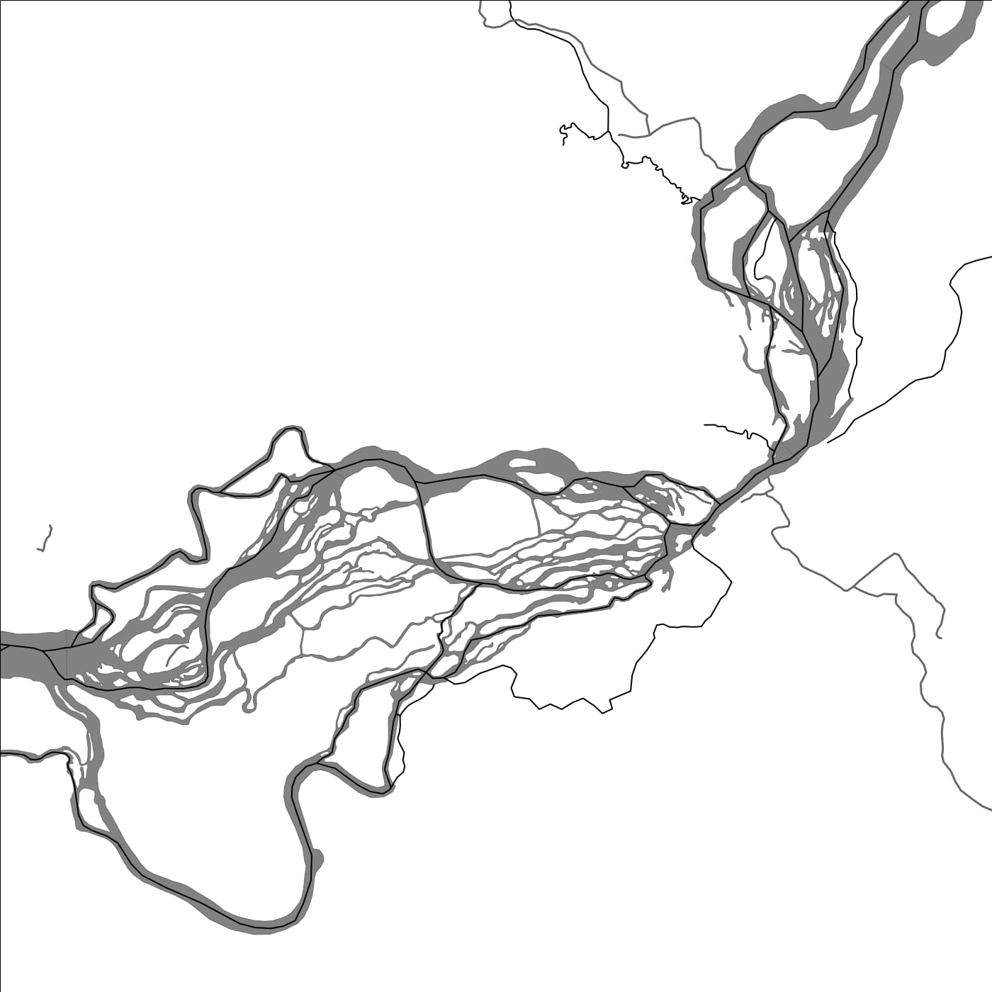 ROAD MAP OF MOOITAKIE, SURINAME BY MAPBAKES