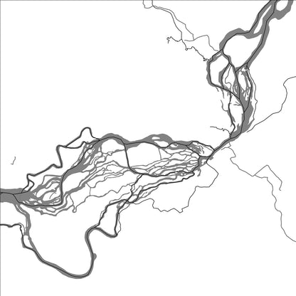 ROAD MAP OF MOOITAKIE, SURINAME BY MAPBAKES