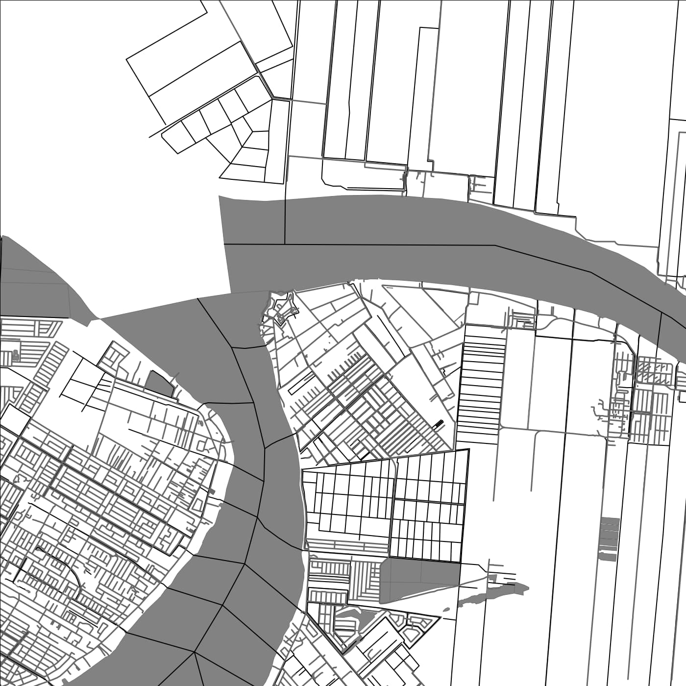 ROAD MAP OF NIEUW AMSTERDAM, SURINAME BY MAPBAKES