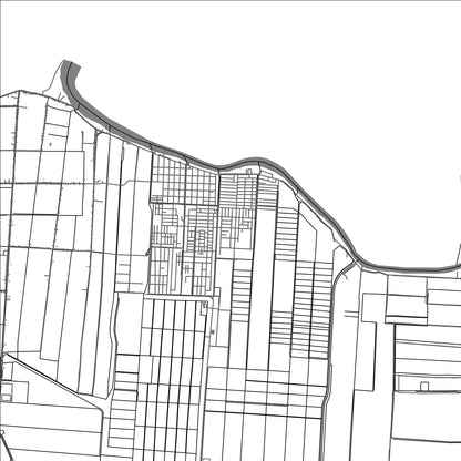 ROAD MAP OF NIEUW NICKERIE, SURINAME BY MAPBAKES