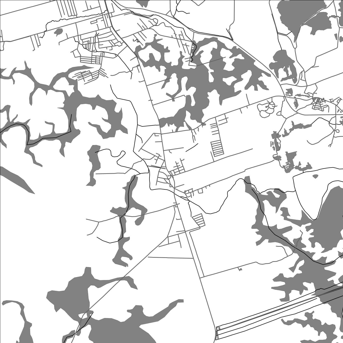 ROAD MAP OF ONVERWACHT, SURINAME BY MAPBAKES